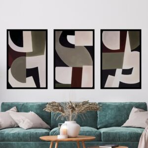 طقم لوحات 3 قطع جدارية فنية مارت