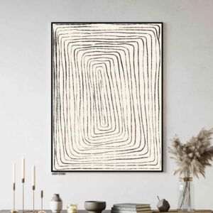 لوحة جدارية فنية كرستي 70x100 سم - برواز اسود