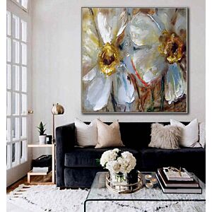 لوحة جدارية ورود باحجام كبيرة