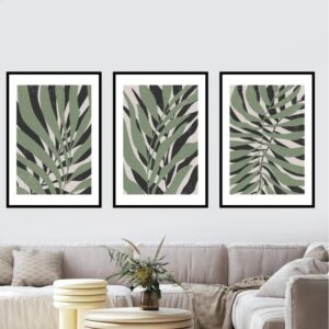 طقم لوحات جدارية فنية شوتا 120X80 سم - برواز اسود