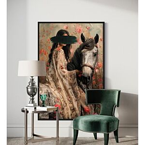 لوحة جدارية فنية ميربل - قماش كانفس