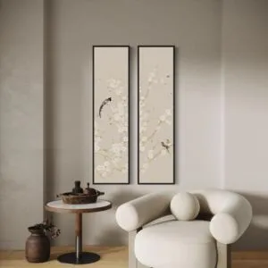 طقم لوحة جدارية مودرن ناتشورال بريز 60x260 سم - اطار اسود