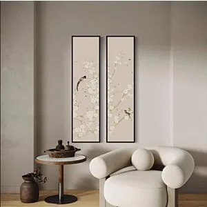 لوحة جدارية فنية ناتشورال بريز 50x250 سم - برواز اسود