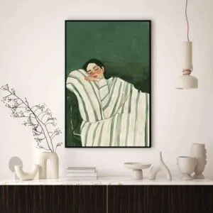 لوحة جدارية فنية مودرن روميا - مقاس 70x100 سم - برواز أسود