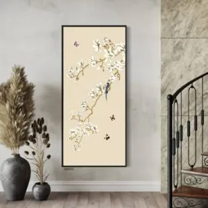 لوحة جدارية فنية رونزا 80x160 سم - برواز اسود