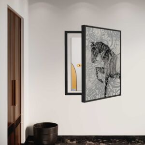 لوحة كانفاس لتغطية طبلون الكهرباء شكل حصان اصيل