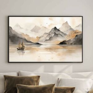 لوحة جدارية بورش 120x200 سم - برواز اسود