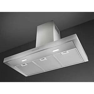 شفاط سميج 90 سم جداري تصميم مدخنة - فضي