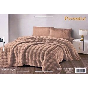 بطانية كينغ برومس فرو سادة - بني