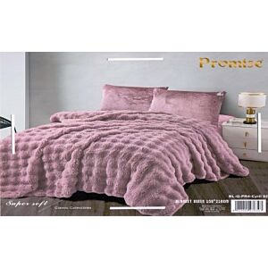 بطانية كوين برومس فرو سادة - بنفسجي