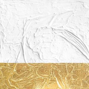 لوحة جدارية لايتو - ذهبي وابيض