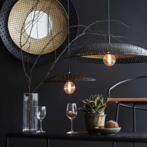 اضاءة معلقة من هانا - اسود وذهبي
