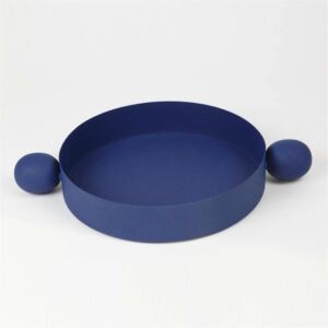 صينية تقديم بمقابض كروية - ازرق