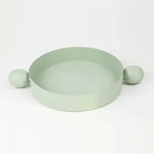 Serving Tray with Spherical Handles - Green