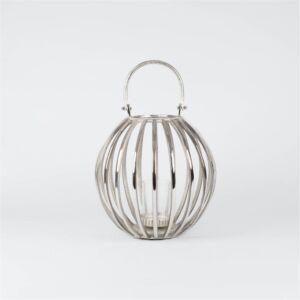 حامل شموع معدني هرشلو كبير من أورو - فضي