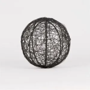 زينة معلقة كرة شبكية وسط من أزهى - اسود