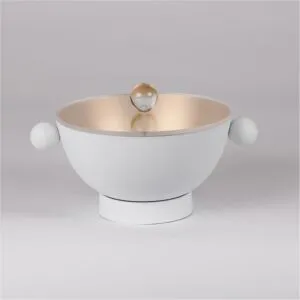Large Serving Bowl with Lid Italica - White