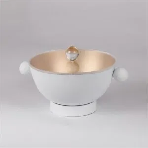 Small Serving Bowl with Lid Italica - White