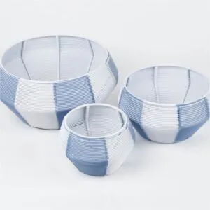 سلة تخزين حجم كبير من ميموسا - ازرق