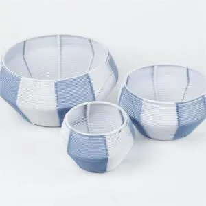 سلة تخزين حجم متوسط من ميموسا - ازرق