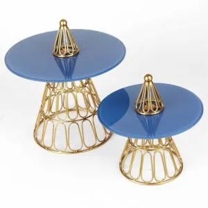 حامل كيك حجم صغير من ستيفنسون - ازرق