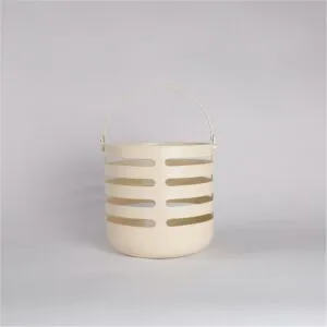 حامل شموع سلة كبيرة من أزهى - بيج