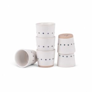 طقم فنجان قهوة من نستا - 6 قطع - متعدد الالوان