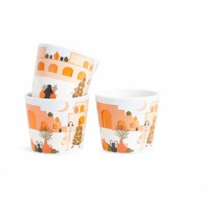 طقم فنجان قهوة سعودية المدينة القديمة - متعدد الالوان