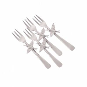 طقم شوك 4 قطع من آريا - فضي