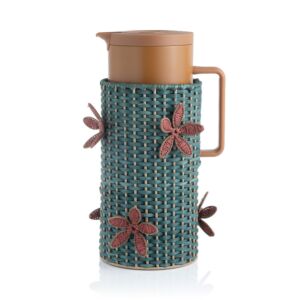 ترمس شاي وقهوة مع حامل ديليونا - بني ومتعدد الالوان