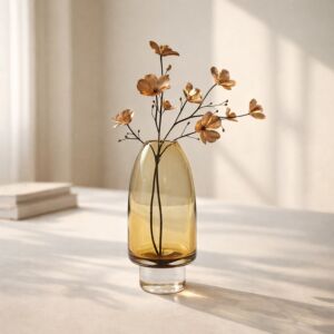 فازة غلوري 11 سم - بني فاتح