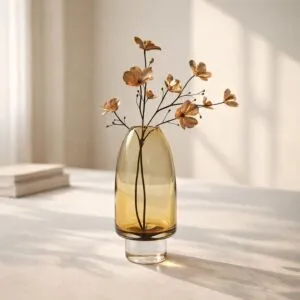 فازة غلوري 11 سم - بني فاتح