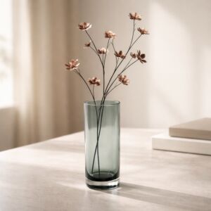 فازة رونا 10 سم زجاج - اخضرغامق