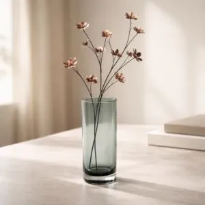 فازة رونا 10 سم زجاج - اخضر غامق