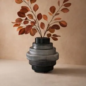 فازة حجم صغير لوميرا - اسود ورمادي