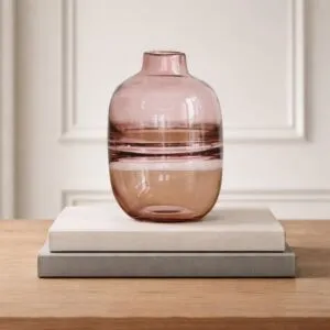 فازة فالورا كلاسيك - وردي وبني فاتح