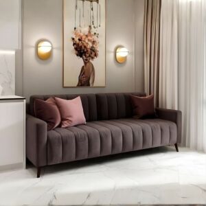 كنبة سونا 3 مقاعد - بني