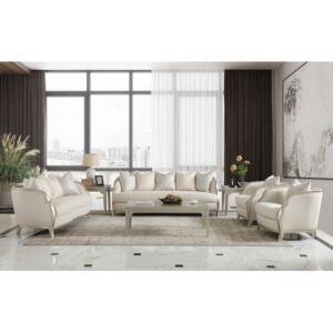 طقم كنب نيو كلاسيك 4 قطع مينسو - عاجي