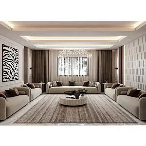 طقم كنب 5 قطع مارينسا - بيج