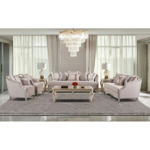 طقم كنب نيو كلاسيك 5 قطع شيتو - بيج