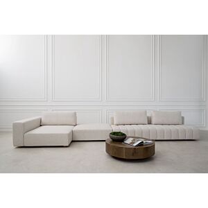 كنبة زاوية وسكار مودرن - بيج