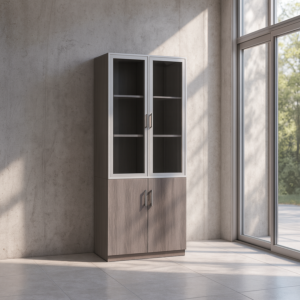 دولاب ملفات 2 درفة ميلامين اللون - بني المقاس - 80-40-200 سم الموديل -902