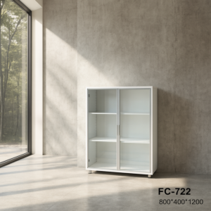 دولاب ملفات 2 درفة لون ابيض المقاس 80-40-2000H الموديل FC1710-2