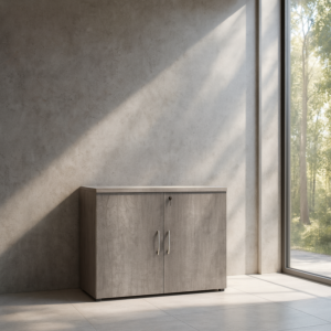 دولاب ملفات درف خشب لون ترابي مقاس 80-40-80 موديل AL708