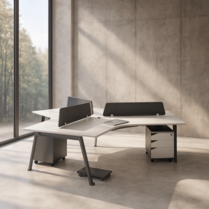 بارتشن ثلاثي ارجل حديد اللون ابيض مع رصاصي المقاس 1000-1000 الموديل TR- 3 SEATS