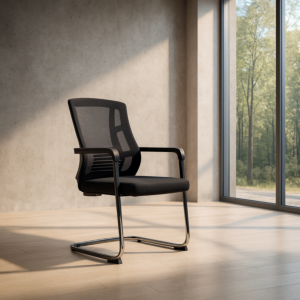 كرسي ثابت شبك قماش الالوان- اسود - رصاصي الموديل -ZV-B908