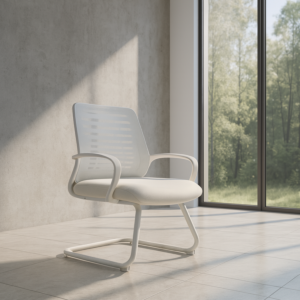 كرسي ثابت شبك ابيض موديل 903