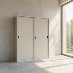 دولاب ملفات 2 درفة سحاب حديد صيني مقاس 200-120-40 م FC- C20W