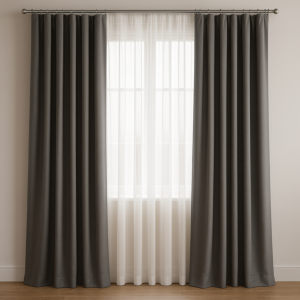  ستائر بلاك اوت بالخلف+ لينن بالامام (لينن)