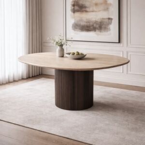 طاولة طعام 4 اشخاص رواد - بني وبيج